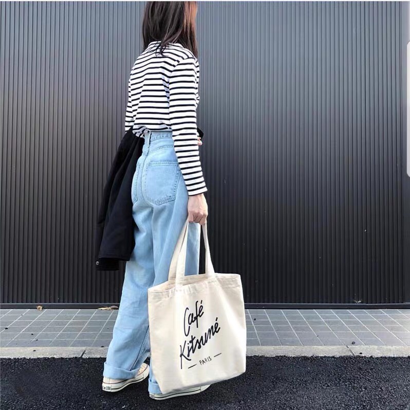Túi vải tote canvas cao cấp đeo vai có khóa kéo và túi phụ đựng đồ đi học đi chơi 22 mẫu mới nhất