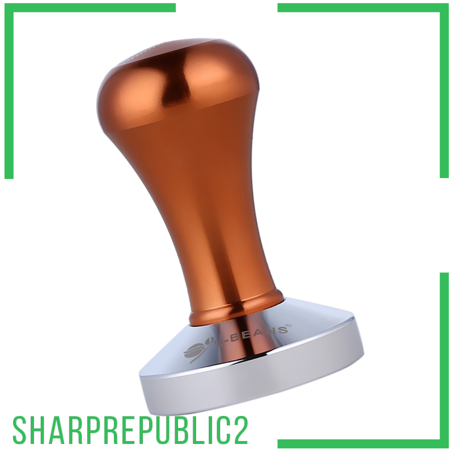 [SHARPREPUBLIC2]Stainless Coffee Tamper Space Aluminum Grip Handle 57.5mm Base Bean Blue