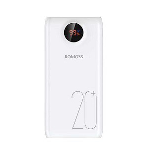 Pin sạc dự phòng ROMOSSi    redMe 20.000mAh Trắng chi 100 cục duy nhất hàng cửa hàng đặt làm sac nhanh