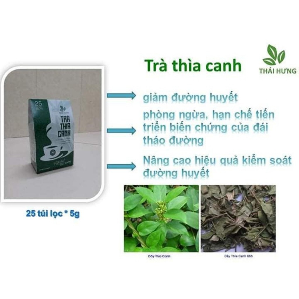 [Mã 267FMCGSALE giảm 8% đơn 500K] Trà Thìa Canh Thái Hưng Khắc Tinh Của Tiểu Đường 25 Túi Lọc 125g Thảo Dược Từ Rừng VN | BigBuy360 - bigbuy360.vn