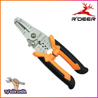 Kìm cắt tuốt dây điện đa năng R'DEER 120-6282 bấm cos, cắt dây có khóa kìm chất lượng cao chính hãng