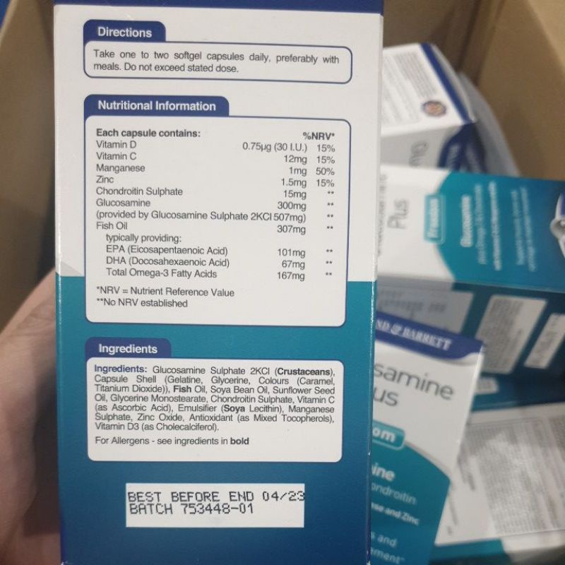 [Có Bill UK] [120 Viên] Glucosamine Holland and barrett