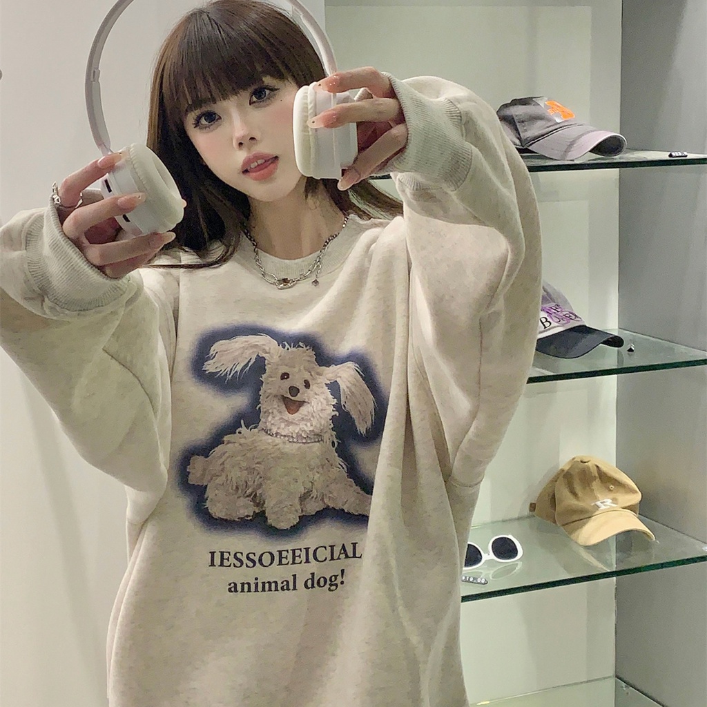 Áo nữ PERTY cổ tròn ngọt ngào và dễ thương phong cách Hàn Quốc thời trang mùa thu