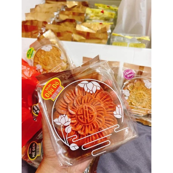 Bộ 95-100 khay túi đựng bánh trung thu 150g hình thỏ , sen, song ngư