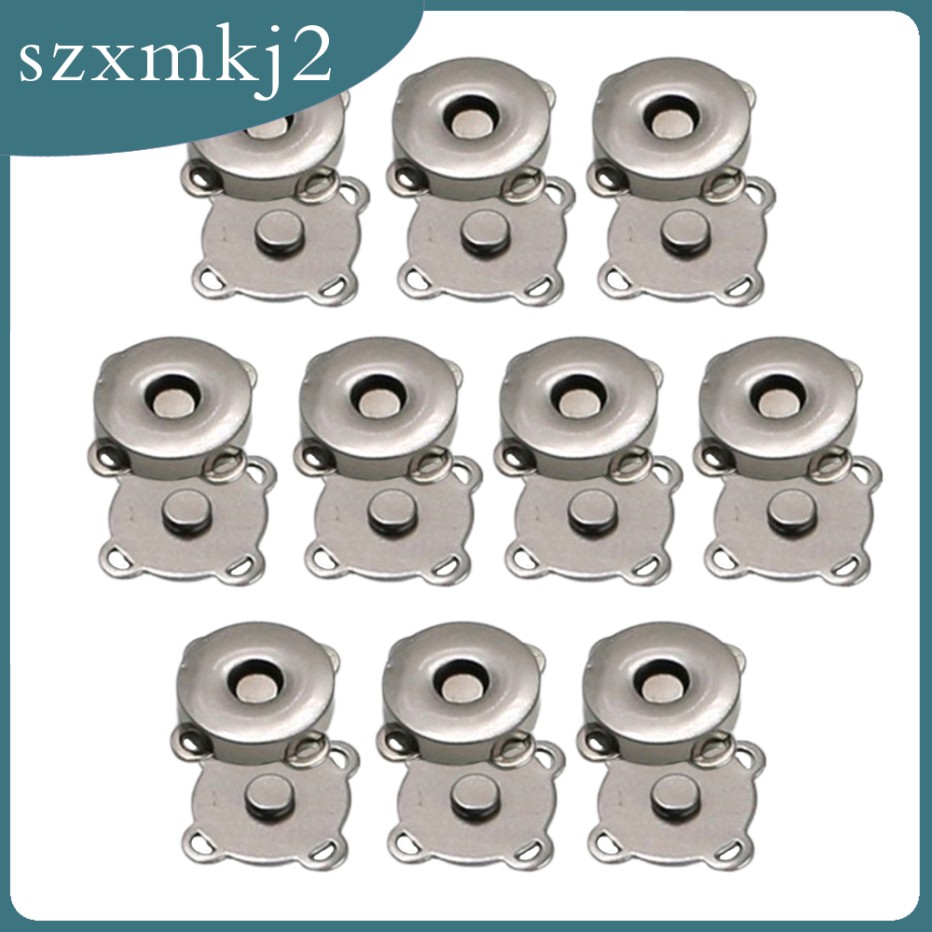 [szxmkj2] Set 10 Cặp Nút Nam Châm Làm Túi Xách DIY 14mm