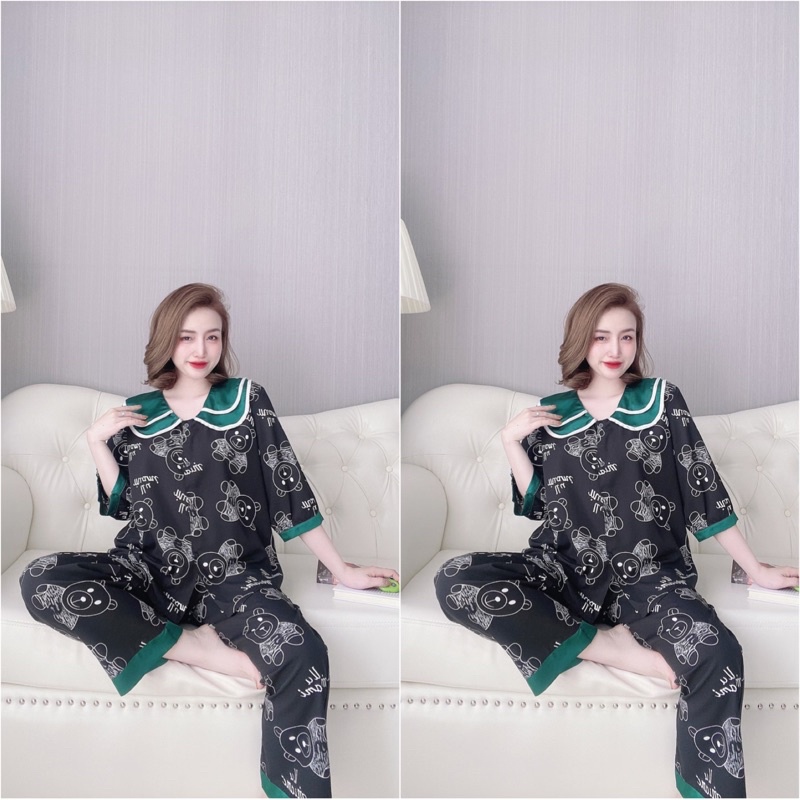 Đồ bộ Lụa Cổ sen Bigsize 50-100kg mặc nhà
