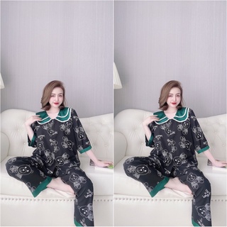 Đồ bộ lụa cổ sen bigsize 50-100kg mặc nhà