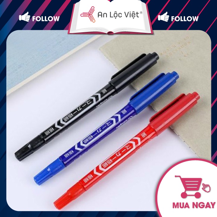 COMBO 5 Bút lông dầu Zebra Mo.120 2 đầu nhỏ, nét đẹp