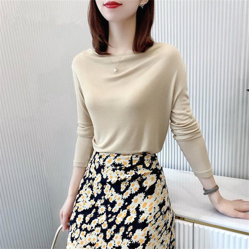 Áo nữ tay dài màu trơn thời trang trẻ trung