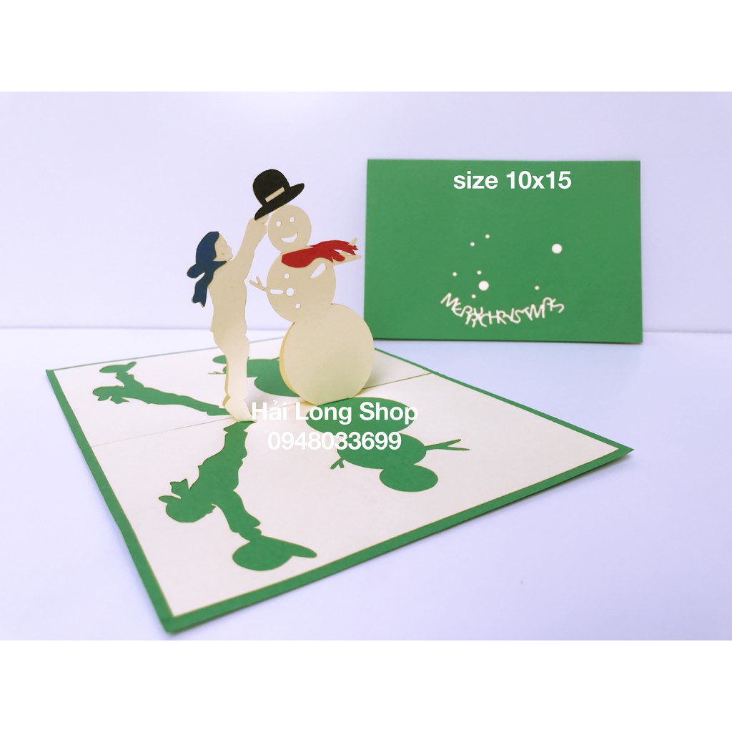 Người Tuyết 2  - Snowman 1 - Noel - Thiệp 3D