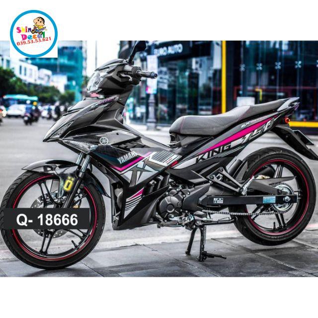 Tem rời Mxking dán xe đen