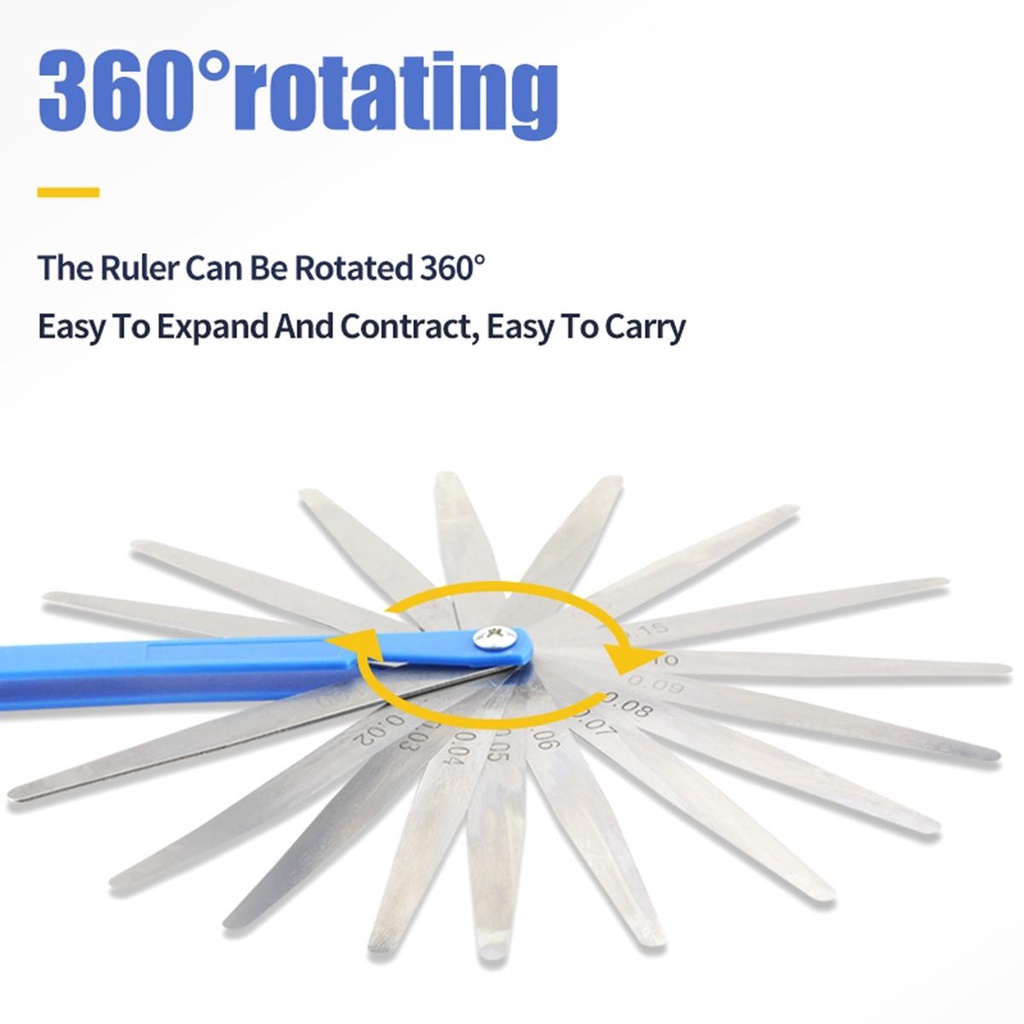 Dụng Cụ Đo Lường 17 Lưỡi Dao Bằng Thép Không Gỉ