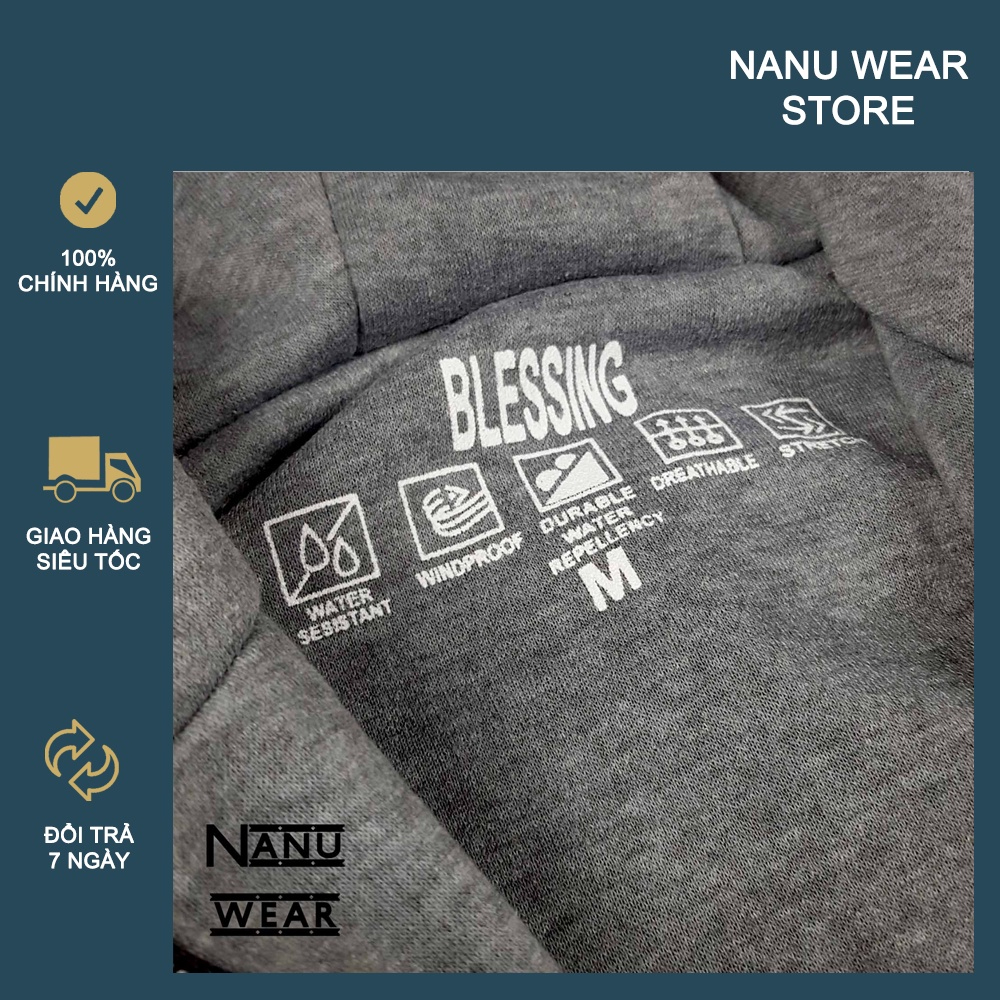 Áo khoác 2 mặt NANU WEAR chất liệu gió - nỉ, chống nước