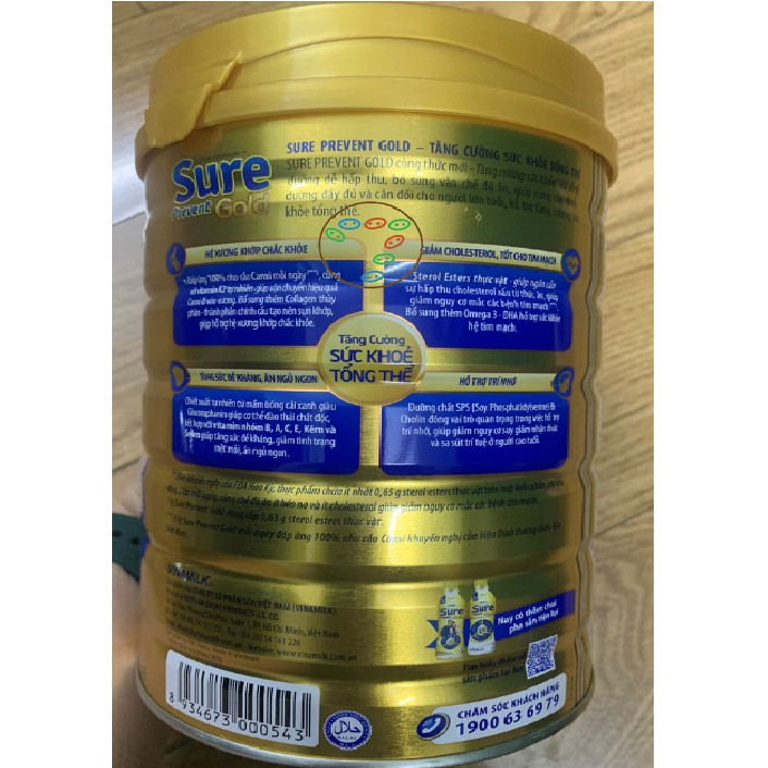 SỮA BỘT VINAMILK SURE PREVENT GOLD 900G