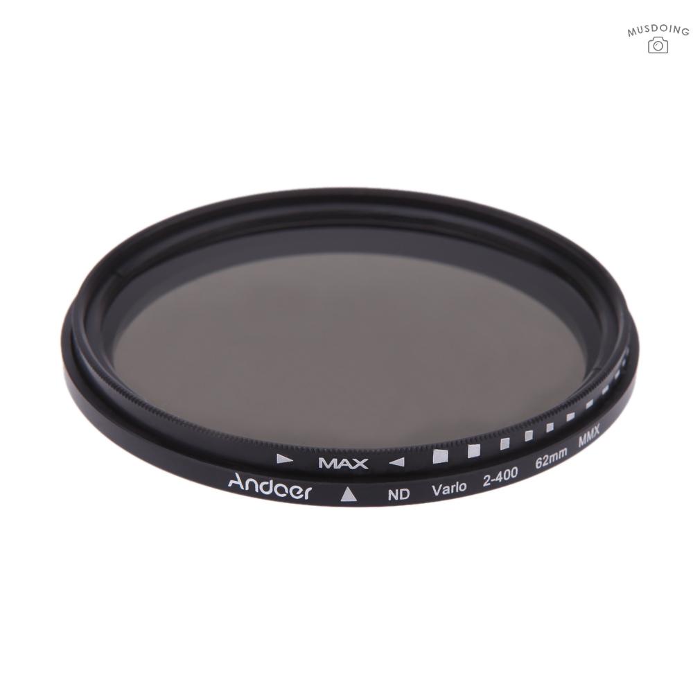 Ống Kính Máy Ảnh Andoer 62mm Nd2 Sang Nd400 Cho Canon Nikon Dslr