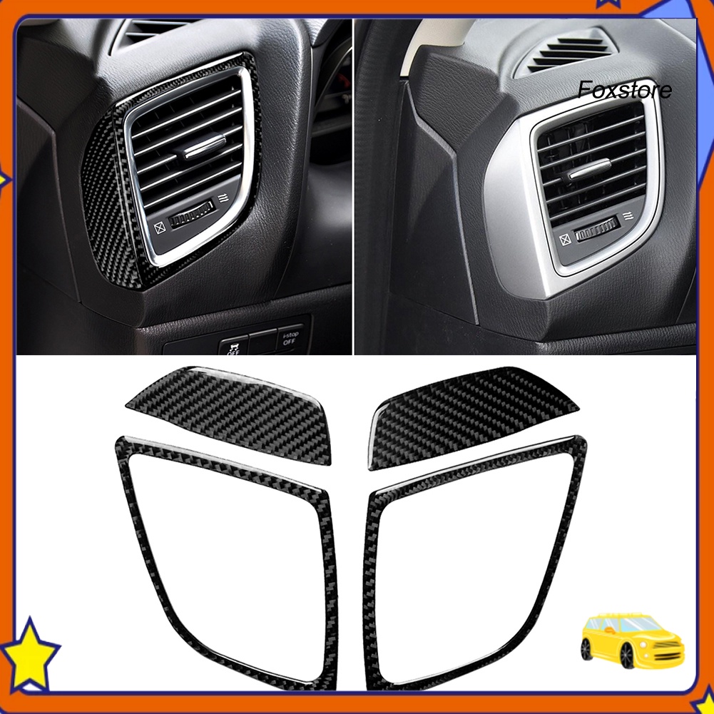 Bộ 4 Miếng Dán Trang Trí Lỗ Thông Gió Trái / Phải Cho Xe Hơi Mazda 3 Axela