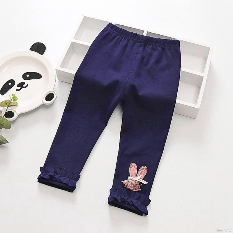 Quần Legging chất Cotton hoạ tiết thỏ đáng yêu cho bé gái