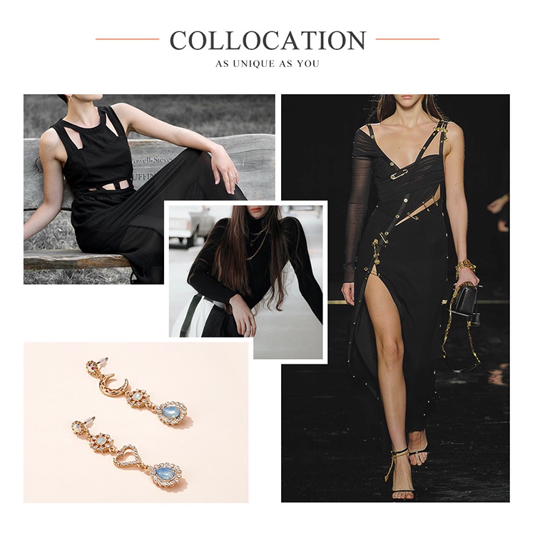 Bông tai Bamoer AIE070 thiết kế hình trái tim xinh xắn thời trang cho nữ