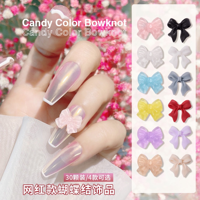 Set Charm nơ màu dạ quang, Charm nơ trong