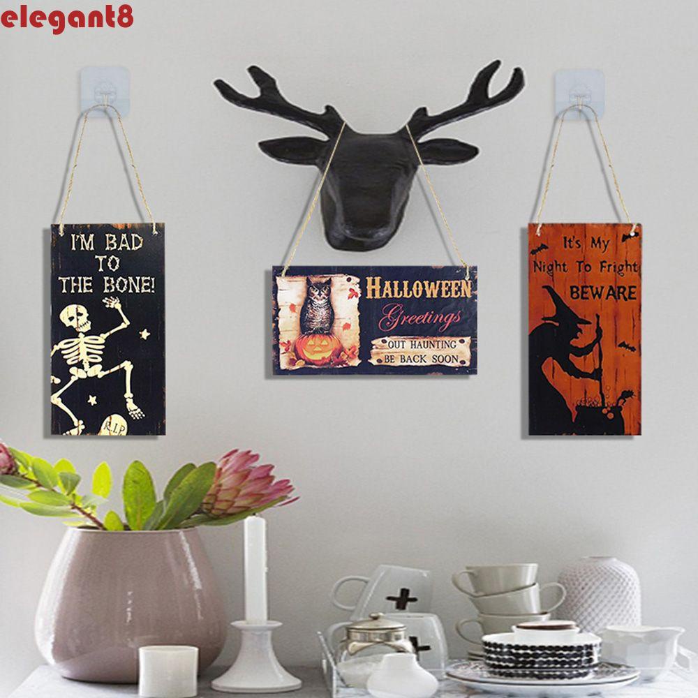 Bảng Gỗ Treo Tường Trang Trí Halloween