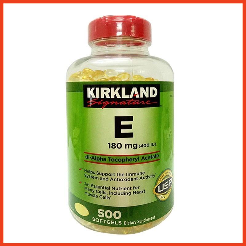 Viên uống bổ sung Vitamin E Kirkland Signature 500 viên _ Hàng Mỹ chính hãng 2025