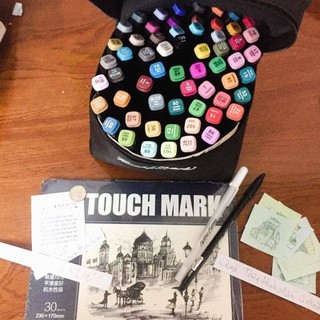 Bút touch mark màu tặng 2 bút + 1 sổ vẽ