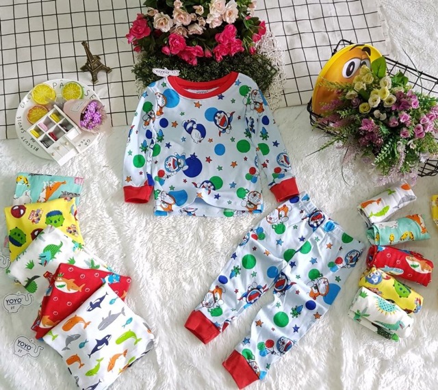 Bộ cotton bozip bé gái/bé trai 8-21 kg