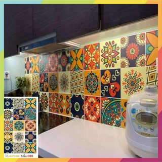 Decal gạch bông dán bếp, dán shop, nhà tắm. KT: dài 1m, rộng 0.6m / tấm.