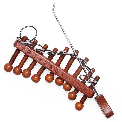 Đồ chơi trí tuệ_Thử thách trí não_The Chinese Ring (Full)-Wire Puzzle_Hack não_Rèn luyện Tư duy Logic_Giải đố_Thông minh