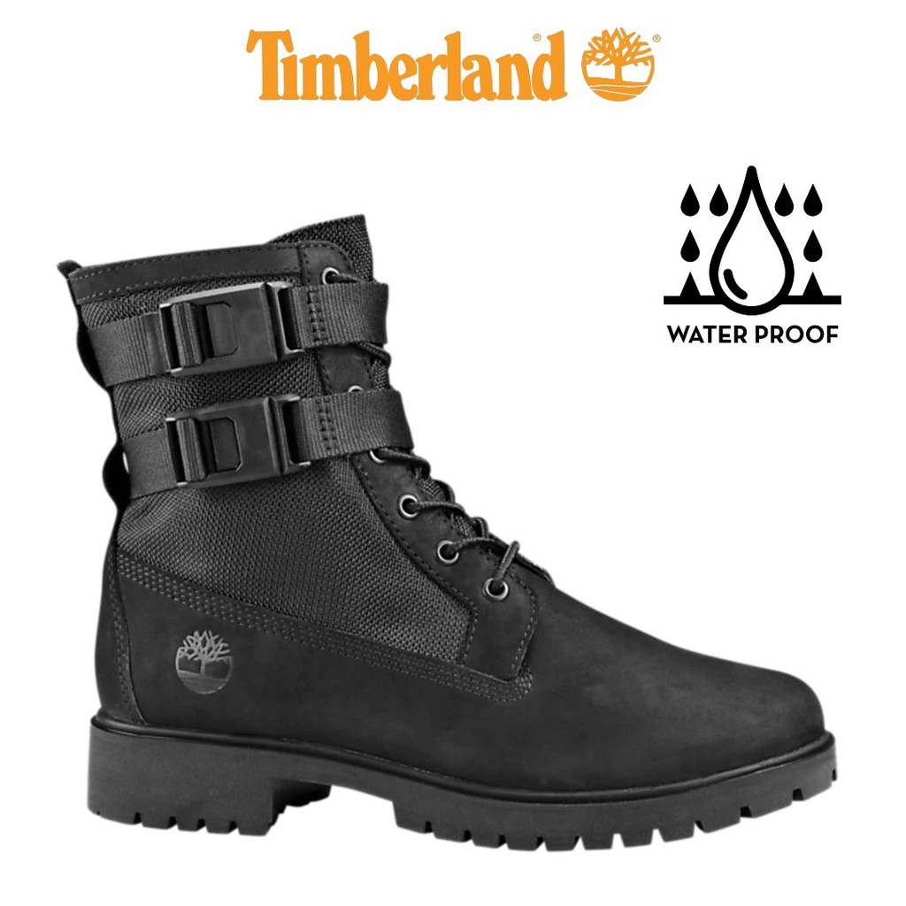 Giày Boot Nữ Cổ Cao Jayne Double Buckle Màu Đen Timberland TB0A22XA