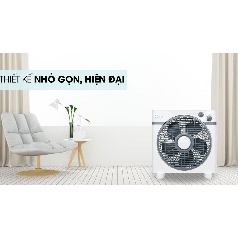 Quạt hộp Midea KYT30-15A 3 mức gió và hẹn giờ 2 tiếng