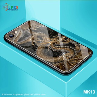 Ốp lưng Iphone 6/6s in 3D hình rồng mặt lưng kính cường lực