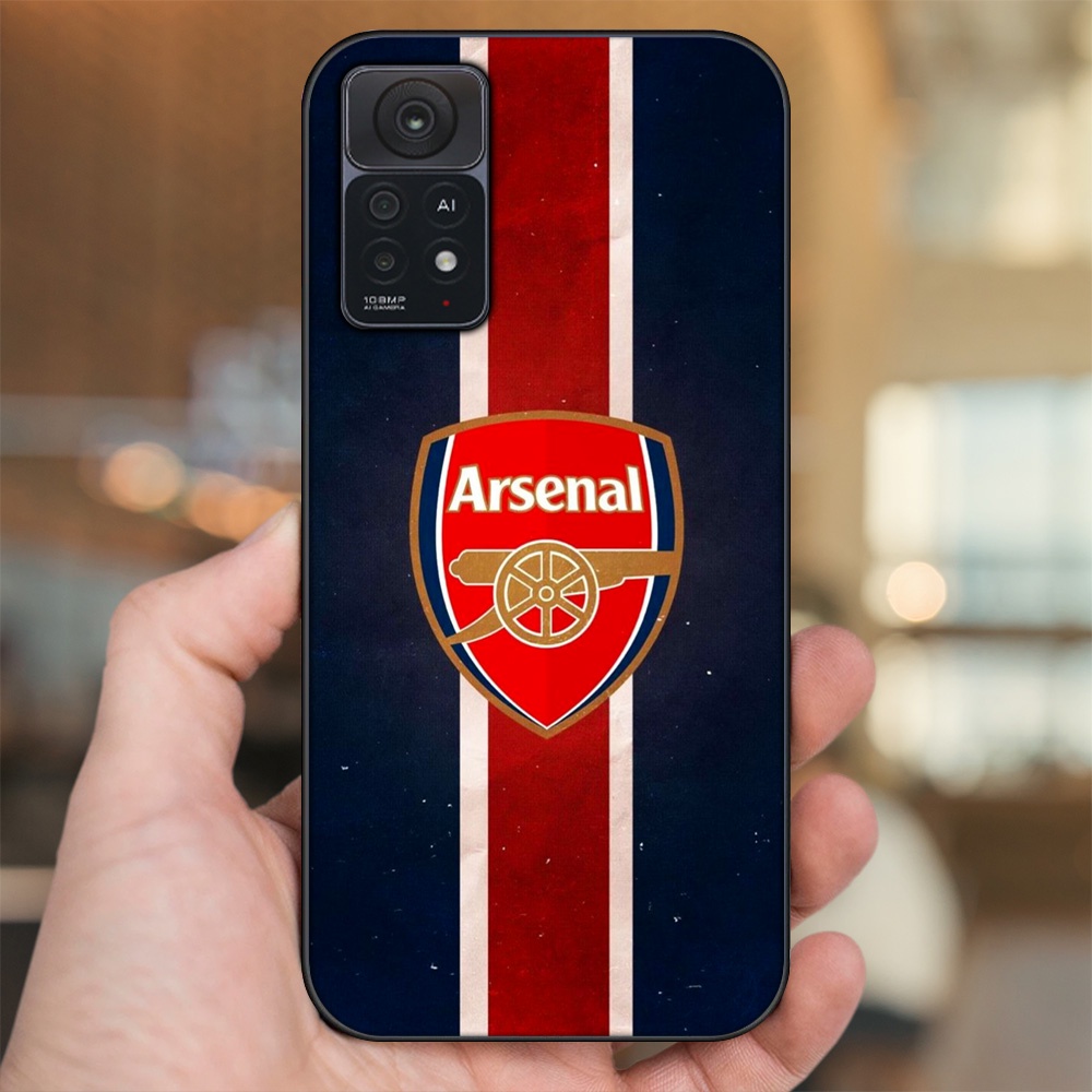 Ốp lưng Xiaomi Redmi Note 11 Pro 5G viền đen in hình Arsenal FC