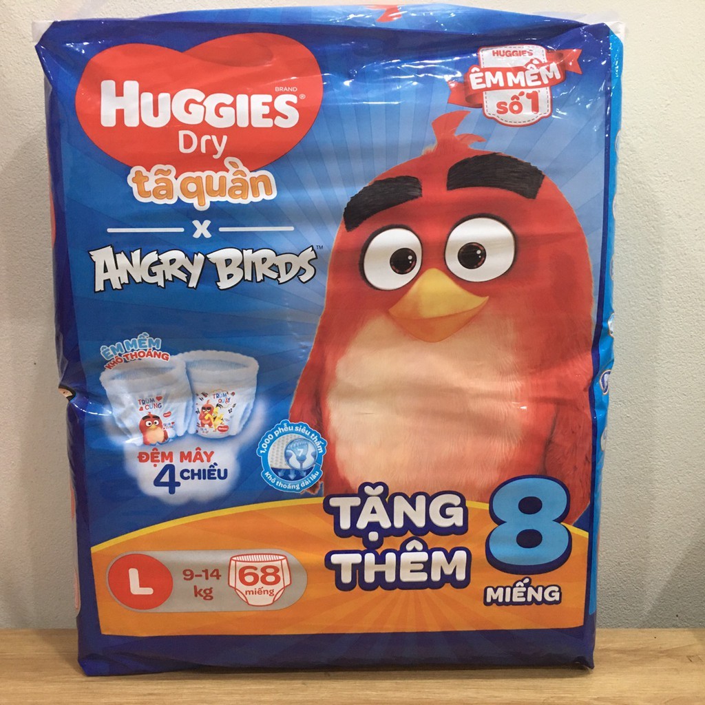 Tã quần Huggies êm mềm khô thoáng L68 mới (cho trẻ 9-14kg)