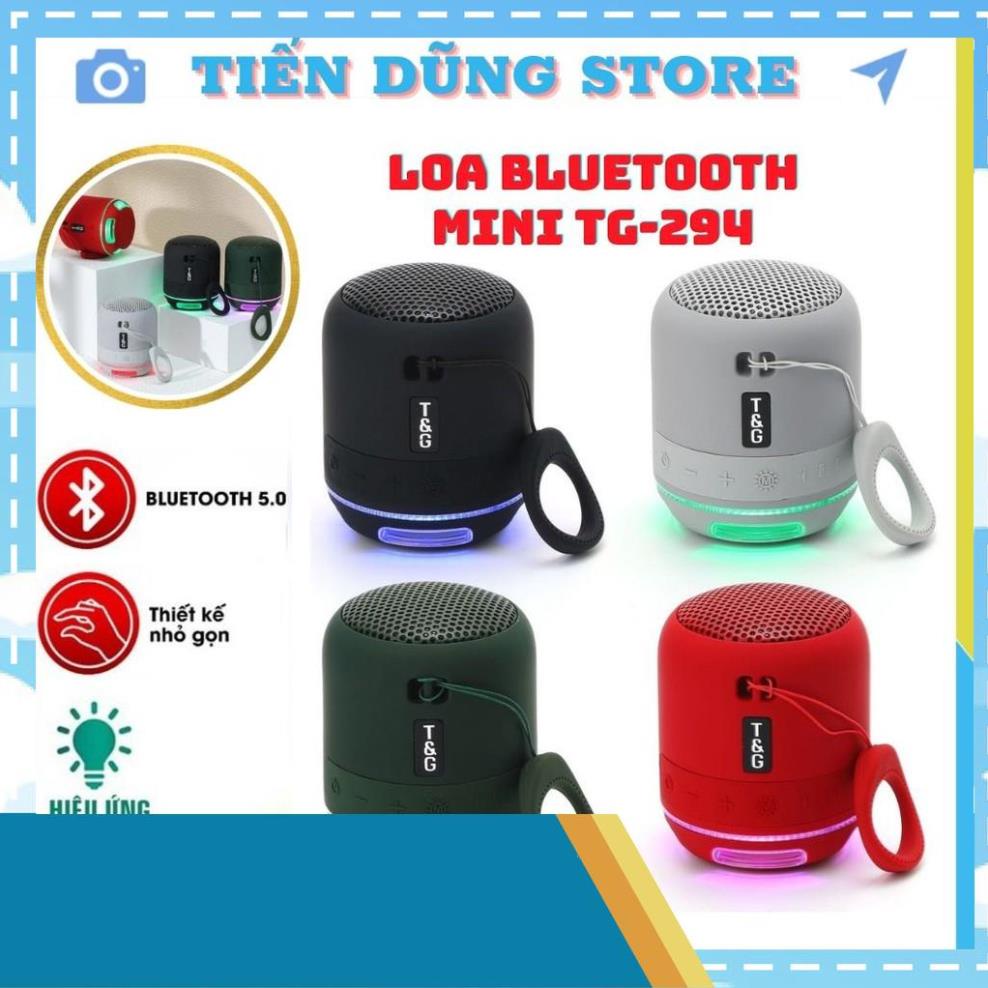 Loa BluetoothTG 294 Mini, Cao Cấp Hỗ Trợ TF Loa Di Động có MIC Cho laptop PC BH 12 tháng