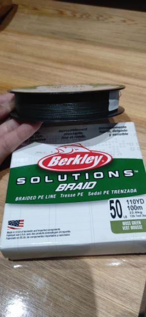 Dây bện câu cá Berkley Solution Braid 110yd 50lb