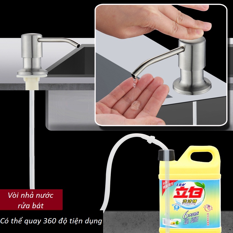 Vòi hút nước rửa chén bát gắn bồn rửa xoay 360 độ tiện dụng