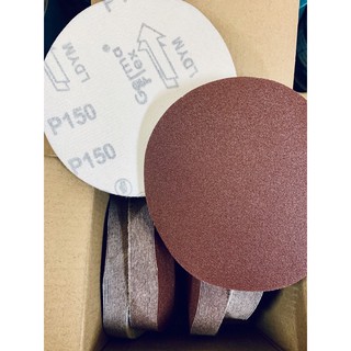 Giấy nhám tròn 125mm 100 tờ nỉ dán đế lông từ P40-P320 hàng tốt