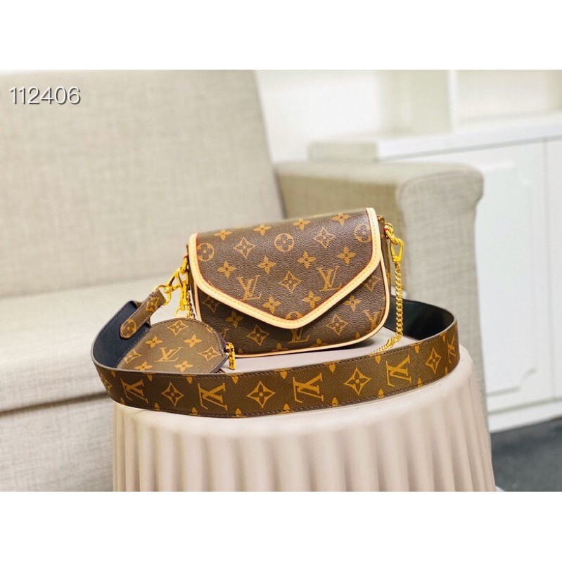 túi đeo hông nữ có dây đeo vai phụ kiện ví tiền xu nhỏ có thể tháo rời louis vuitton LV