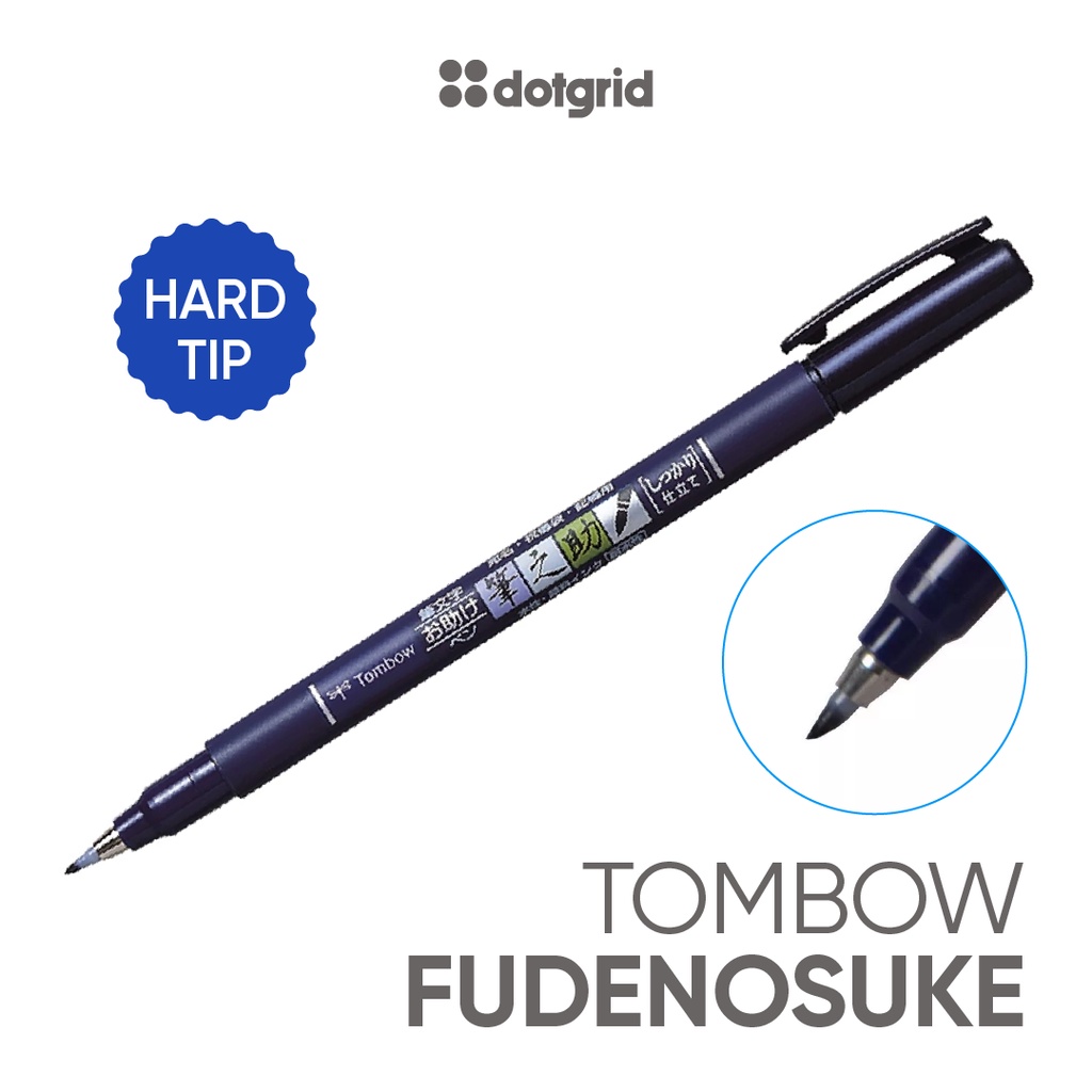 Bút lông Tombow Fudenosuke Màu đen - Ngòi cứng