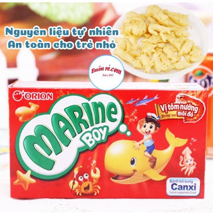 Bánh cá Marine Boy Orion (hộp 35g) Bổ sung canxi – bim bim cá giòn tan – đồ ăn vặt siêu ngon Buôn Rẻ - 01199