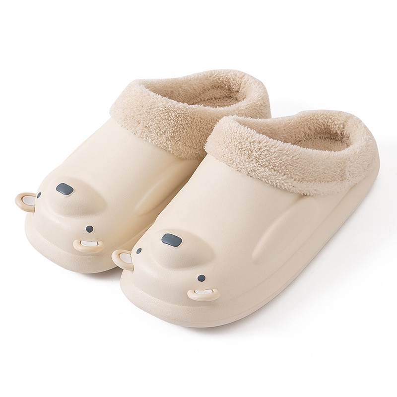 Dép đi trong nhà/ ngoài trời làm từ cotton EVA chống trượt không thấm nước dễ thương cho người lớn AYUER