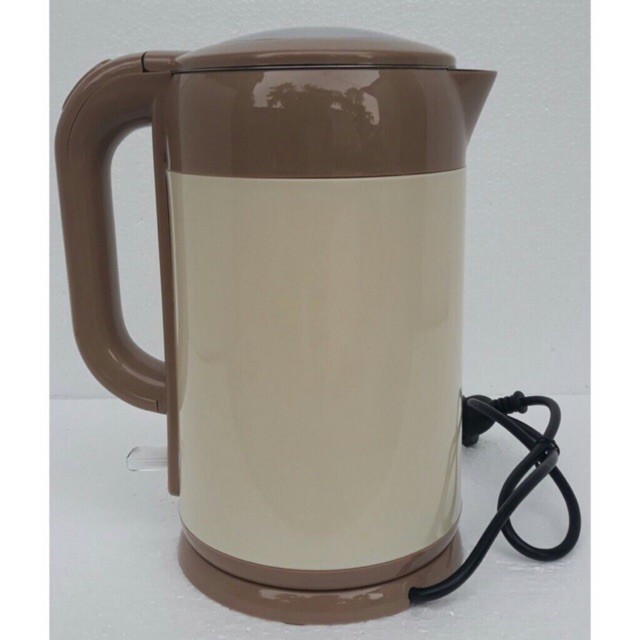 Ấm đun siêu tốc 2 lớp Inox Electric Kettle  2.0 lit cách điện, cách nhiệt, siêu bền[SHOPEE TRỢ GIÁ]