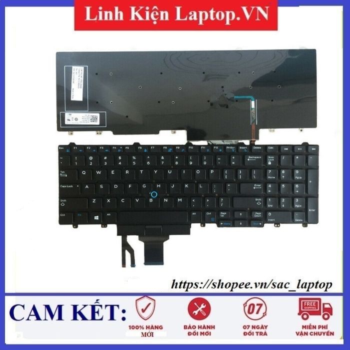 Bàn phím Laptop DELL E5550 - Latitude E5550 E5570 E5580, Precision 3520 7520 7530 7720