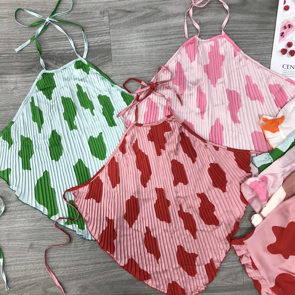 Đồ ngủ nữ 🌺FREE SHIP🌺Đồ ngủ sexy nữ satin xếp ly freesize <57kg  - DCQ Sleepwear | BigBuy360 - bigbuy360.vn