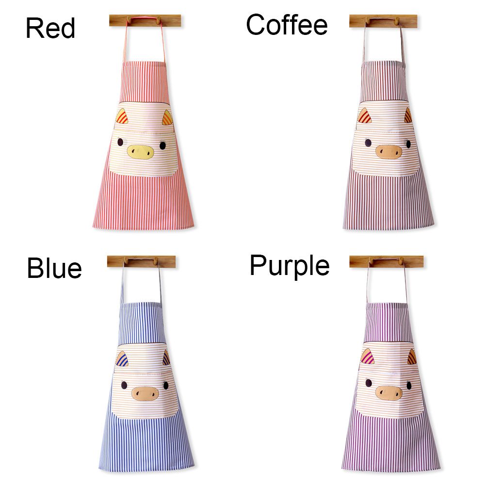 Tạp dề chống nước chống dầu in hình động vật nhiều màu sắc dễ thương dành cho nữ