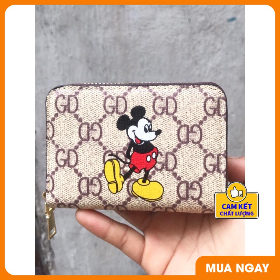 Ví đựng thẻ hình chuột Mickey nhỏ nhắn xinh xắn dành cho nữ ST0054