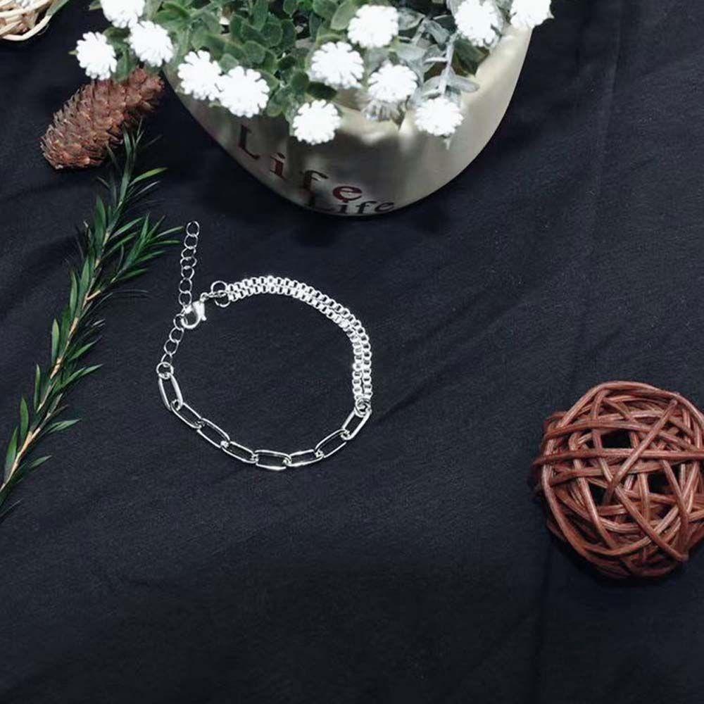 SOMEDAYZL Vòng Tay Hình Trái Tim Phong Cách Punk Cổ Điển Thời Trang Cho Cặp Đôi