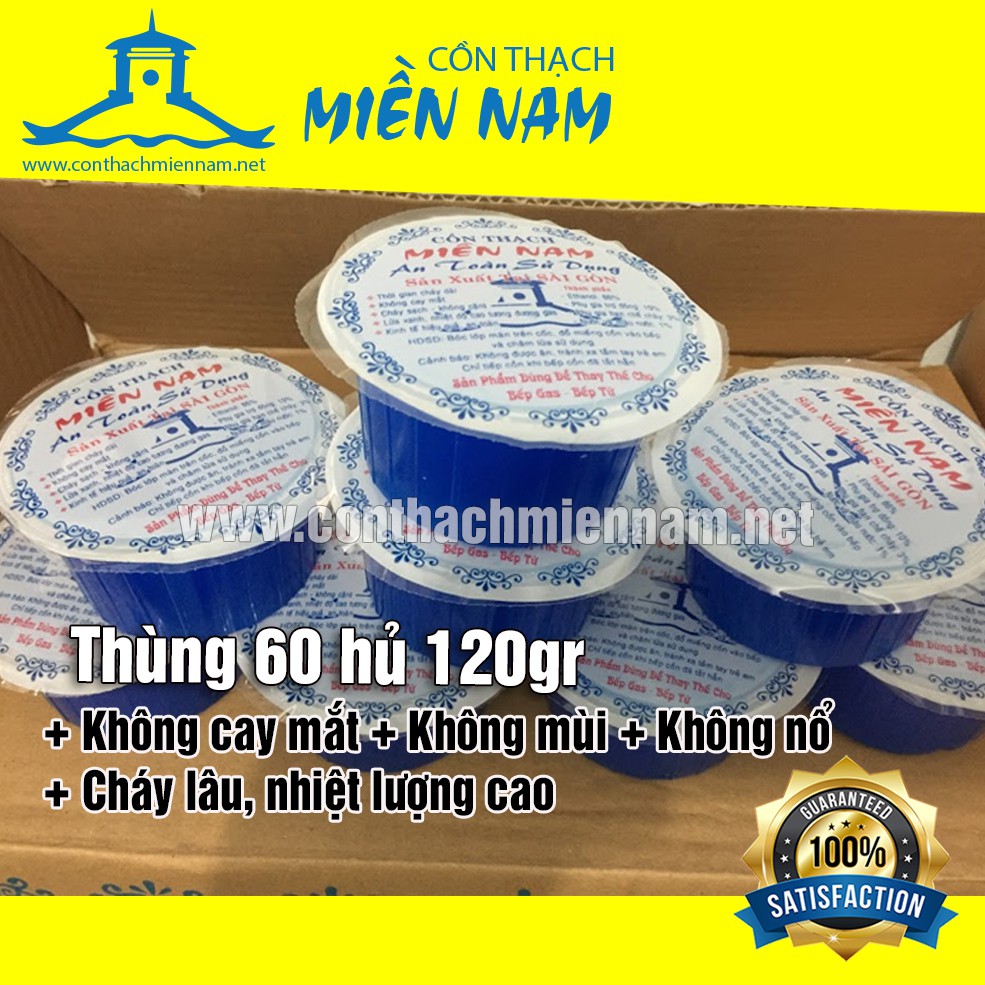 [Mã LIFEHL50K giảm 10% đơn 200K] Cồn Thạch Miền Nam. (Thùng 60 hộp120gr). Uy tín tại TP.HCM