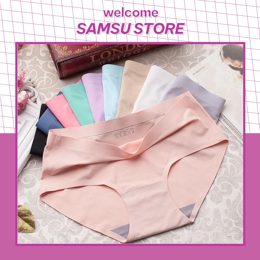 Quần lót nữ cao cấp thun lạnh cotton trơn đúc su không viền sexy LOKISO QL01